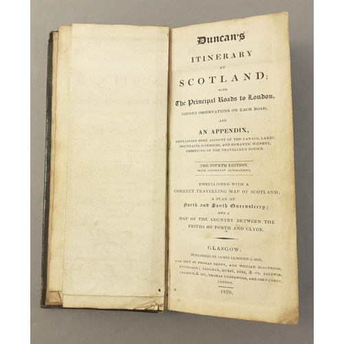 467 - 1820 DUNCAN'S Itinerary of Scotland with intact maps.  Interesting publication showing the principal... 