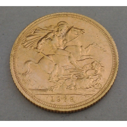 84 - An Elizabeth II 1979 full gold sovereign in case.#84