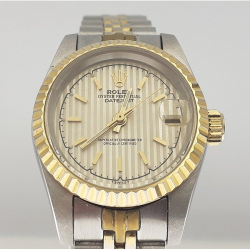 89 - UMM - A ladies ROLEX Oyster Perpetual datejust.  20mm dial,#89