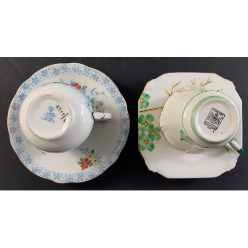 405 - A collection of 2 tea sets to include C.W.S Windsor china set comprising of 6 cups, 6 saucers, 6 sid... 