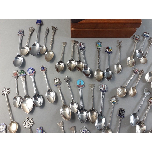308 - A large collection of collectors tea spoons, from places such as DUNOON, MOFFAT, FORT WILLIAM, LONDO... 