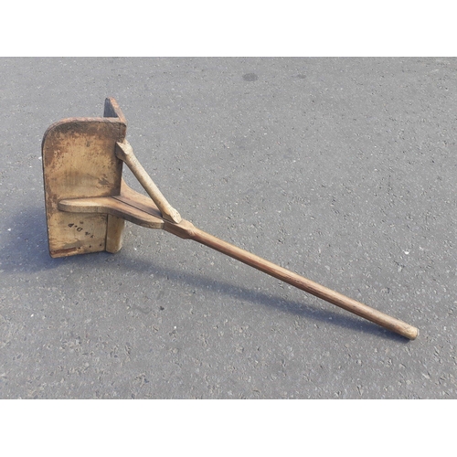 164 - A vintage wooden brickie's hod. Length 125cm approx#210