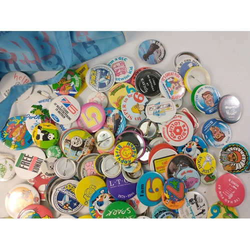 166 - A large collection of pin badges#212