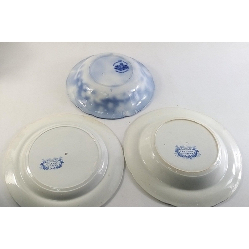 223 - Two attractive ITALIAN SCENERY plates and one other Burslem blue & White. All three in good orde... 