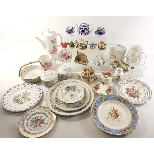 236 - A selection of decorative ceramics to include plates, coffee pot, ROYAL ALBERT trinket dish, plus mu... 