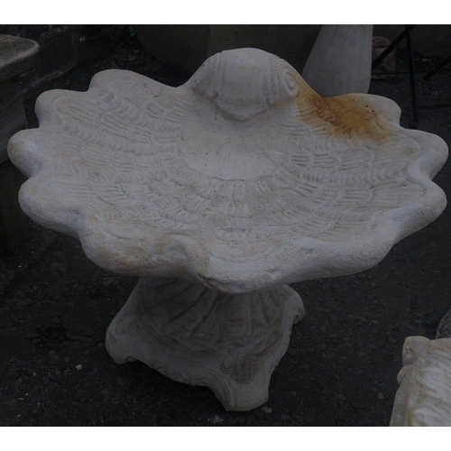 Clam shell style bid bath on stand. W: H:#67