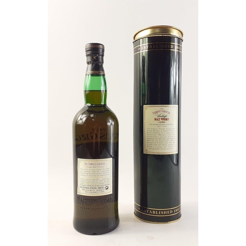 14 - FAMOUS GROUSE Vintage Malt Whisky 1989 sealed bottle in tin.#14