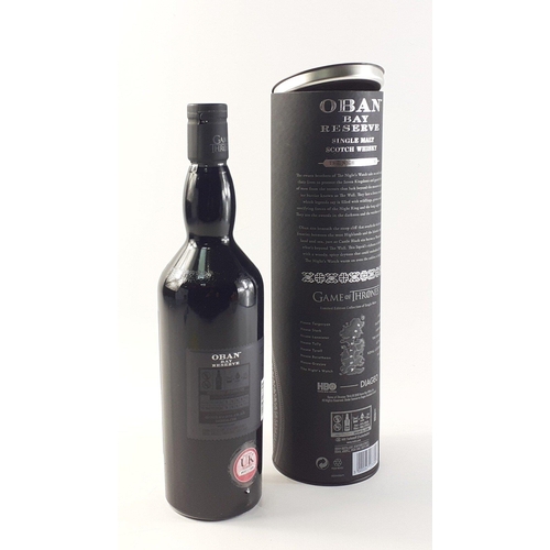 20 - OBAN BAY RESERVE - Game of Thrones 'The Night's Watch' 70cl bottle single malt whisky in tin#20