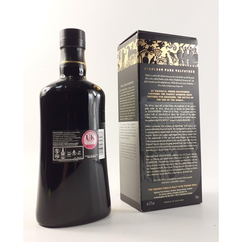 32 - A boxed 700ml bottle of HIGHLAND PARK VALFATHER single malt Scotch whisky in partnership with JIM LY... 