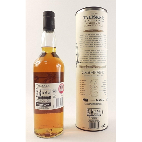42 - TALISKER SELECT RESERVE - Game of Thrones Limited Edition - House Greyjoy We Do Not Sow -  single ma... 