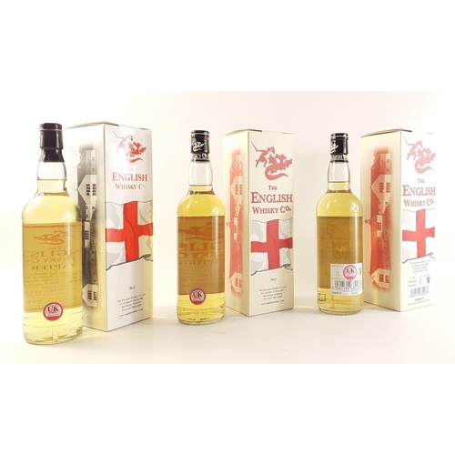 47 - THE ENGLISH WHISKY Co - 3 x 70cl bottles  of Chapter 4, Chapter 6 and 9,  English single malt spirit... 