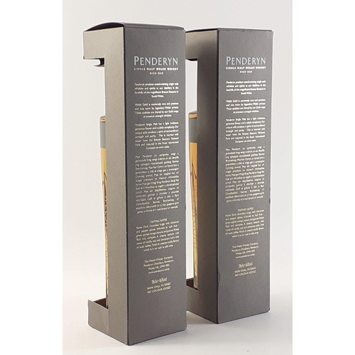 68 - Two bottles PENDERYN. Single Malt Welsh Whisky RICH OAK 70cl in box.#68