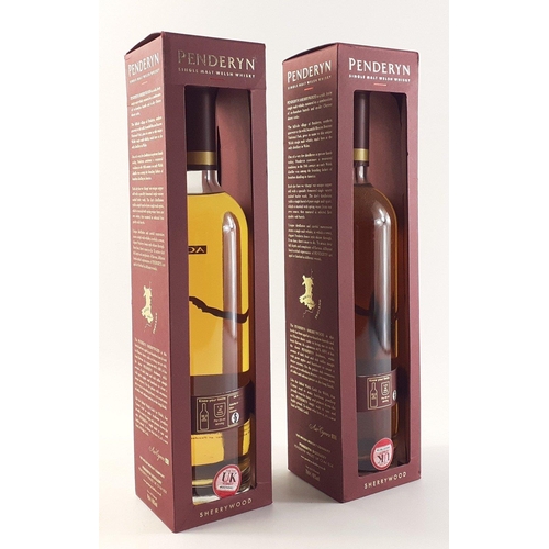 74 - Two bottle of PENDERYN Single Malt Welsh Whisky SHERRYWOOD 2 x 70cl in boxes#74
