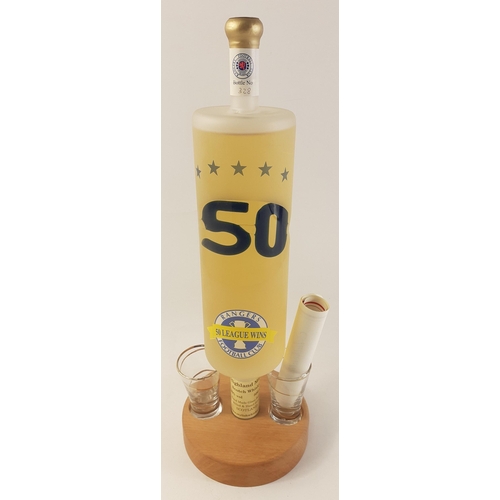 93 - RANGERS FC 50 league wins Scotch Whisky - N0 328/599 with certificate of Authentication.   A Highlan... 