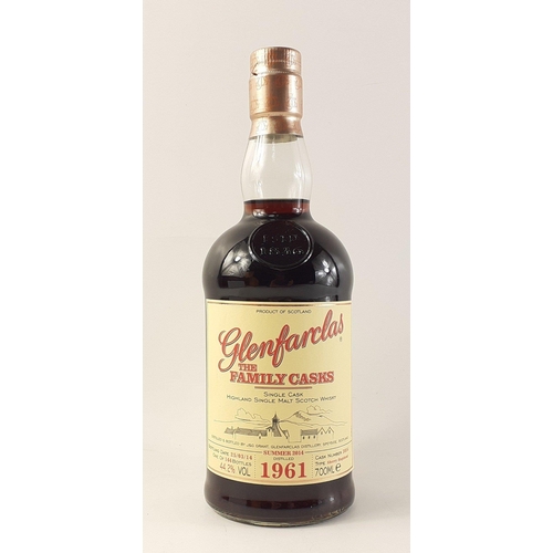 96 - INVESTMENT GLENFARCLAS 1961 x 700ml bottle - The Family Casks - Cask No 3054 type Sherry Hogshead - ... 