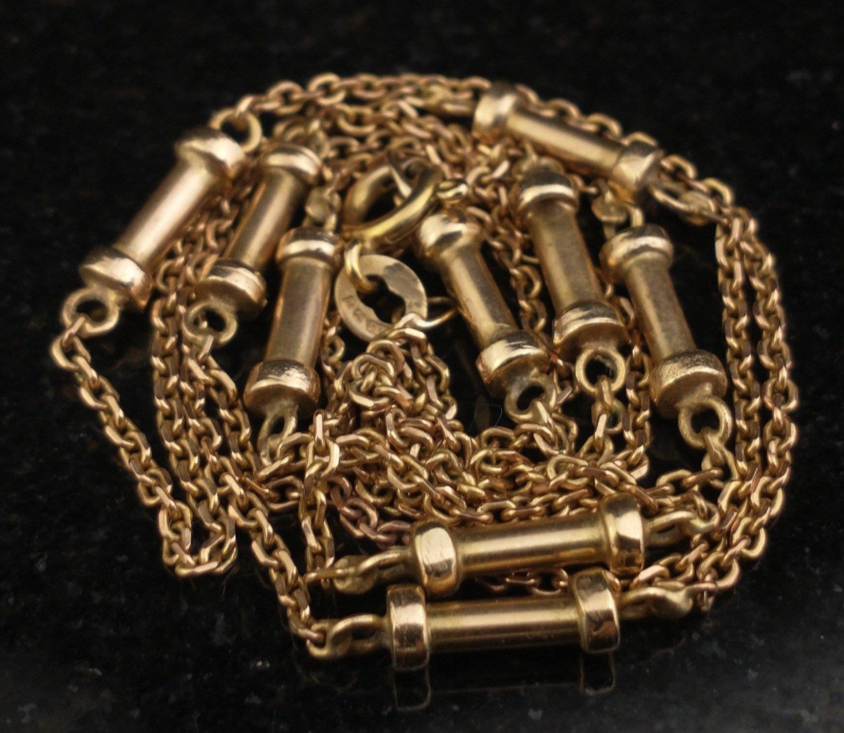 A 375 stamped chain, 60cm approx, weight 6.85g approx#12