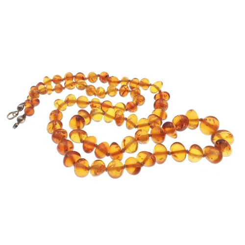 34 - A set of VINTAGE AMBER beaded necklace - length 50cm - gross weight 12.25g approx#6