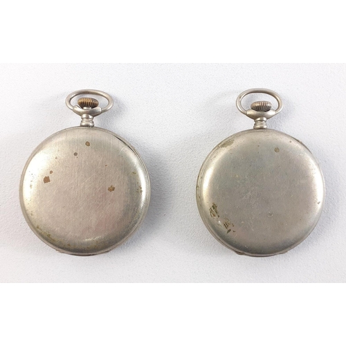 88 - Two wonderful TAVANNES Swiss BRAILLE pocket watches. Complete case, both with nice clean dials and h... 