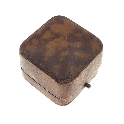 7 - Unmarked yellow metal DIAMOND (tested) flare head ring millgrain edging/setting seen commonly from t... 