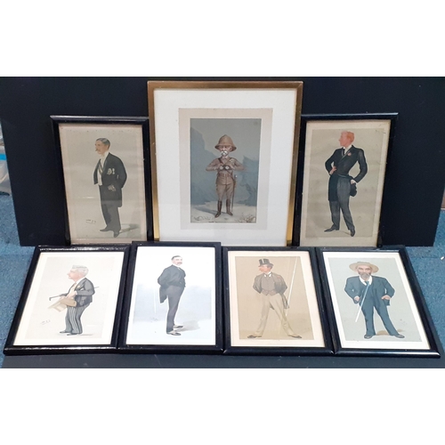 306 - Six VANITY FAIR SPY cartoon prints to include 'Fighting Ulster' 1893, 'Battersea' 1892, 'Great  Nort... 