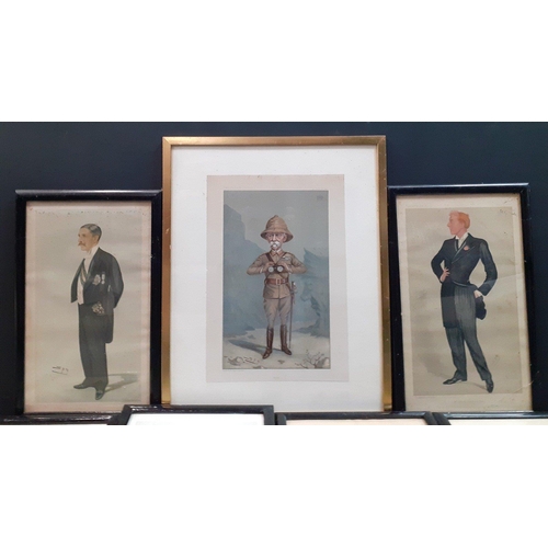 306 - Six VANITY FAIR SPY cartoon prints to include 'Fighting Ulster' 1893, 'Battersea' 1892, 'Great  Nort... 