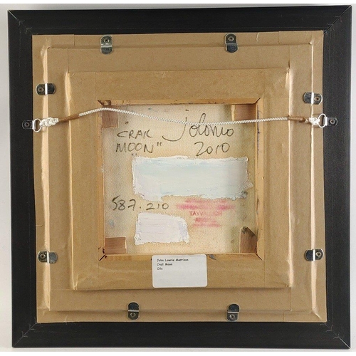 307 - Original oil on canvas framed and mounted by JOHN LOWRIE MORRISON (JOLOMO) 'CRAIL MOON 2010 dimensio... 