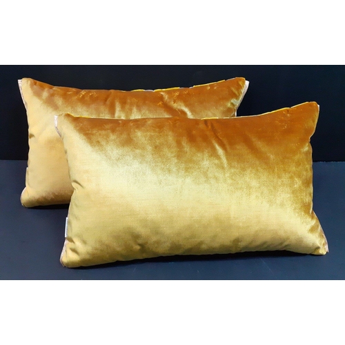 Two DESIGNERS GUILD Fitzrovia Ochre cushions, measure 50 x 30cm approx#643