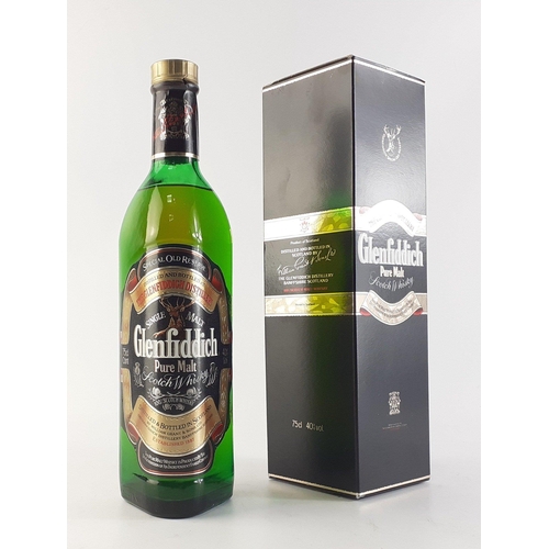 108 - A boxed 75cl bottle of GLENFIDDICH pure malt Scotch whisky#111