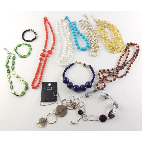 75 - A super collection of good quality pretty beaded necklaces. Colourful and in good wearable order.  A... 