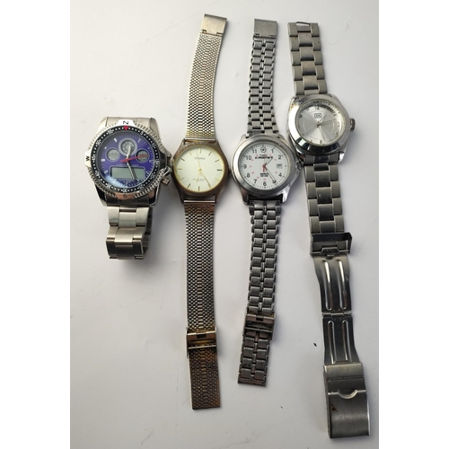 81 - Four gents watches to include TIMEX Expedition, SEKONDA and two others. Non running, batteries may b... 
