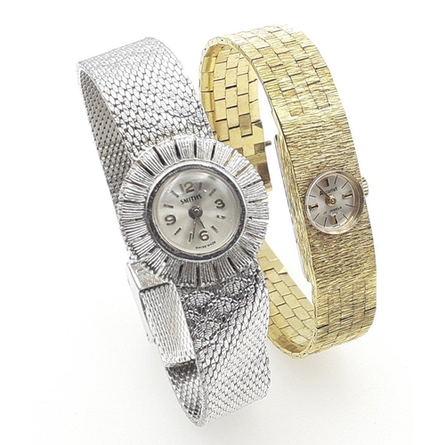 82 - Two pretty ladies cocktail watches. A SMITHS and an ACCURIST.  Batteries required,#84