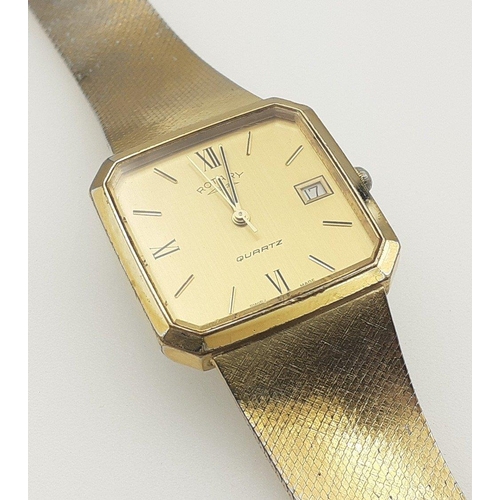 85 - A ROTARY Quartz classic watch bracelet A/F.  Not currently running, may require battery. Also a CRM ... 