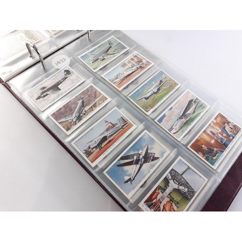 93 - An album in slipcase of tobacco cards containing complete set of WILLS railway engines from 1924, co... 