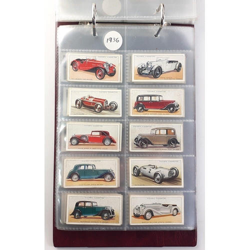 93 - An album in slipcase of tobacco cards containing complete set of WILLS railway engines from 1924, co... 