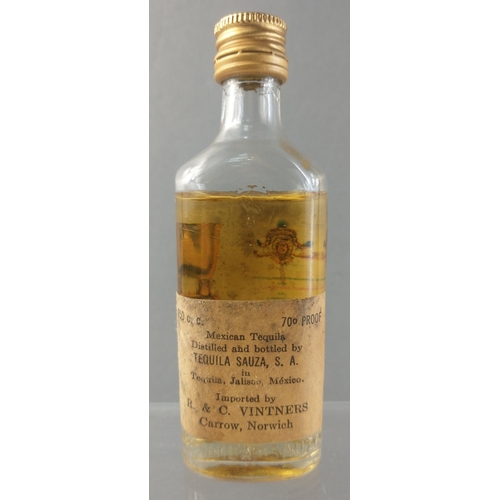 211 - A miniature 1.7fl. oz. 70 proof SAUZA EXTRA TEQUILA imported by R & C Vintners Carrow, Norwich#4... 