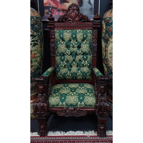 124 - Solid Mahogany 6ft high 