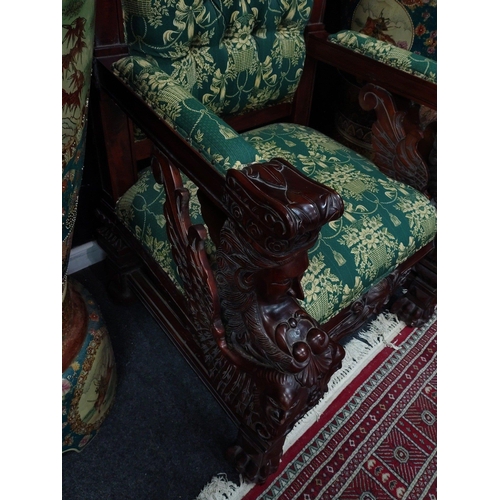 124 - Solid Mahogany 6ft high 