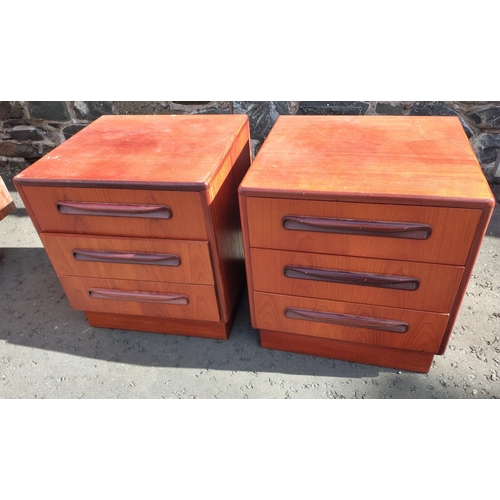 130 - RETRO two teak G-Plan bedside cabinets#137