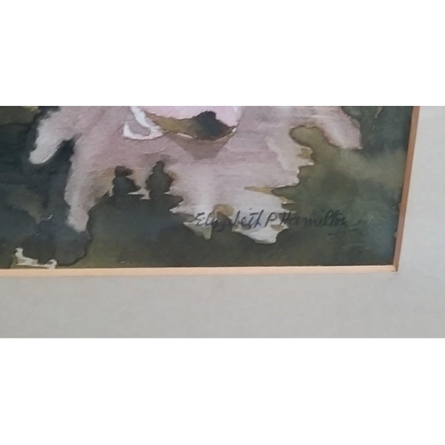 144 - ELIZABETH HAMILTON Artist - GLASGOW SCHOOL OF ART. A watercolour study of Water Lillies 74cm x 57cm.... 