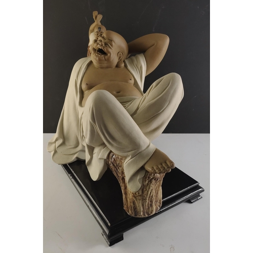 156 - Stunning original FOSHAN porcelain BUDDHA with child. A beautifully sculpted Shiwan original Foshan ... 