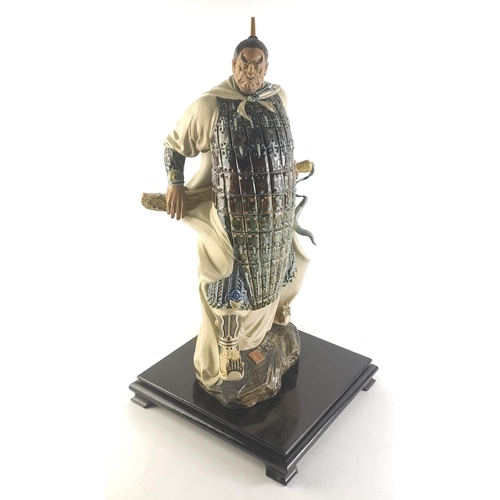 159 - AGE Original SHIWAN porcelain warrior with fine detail and fully glazed. In superb condition. Foshan... 