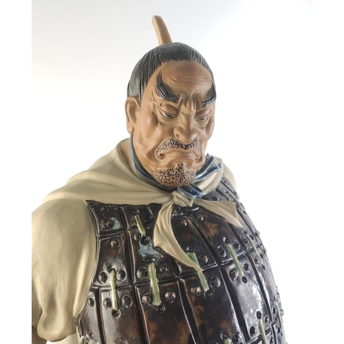 159 - AGE Original SHIWAN porcelain warrior with fine detail and fully glazed. In superb condition. Foshan... 