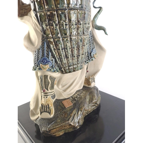 159 - AGE Original SHIWAN porcelain warrior with fine detail and fully glazed. In superb condition. Foshan... 