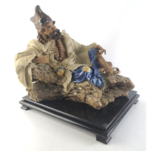 160 - Hand-made original SHIWAN JIGONG MONK with very fine detail and extremely fine porcelain detail in t... 