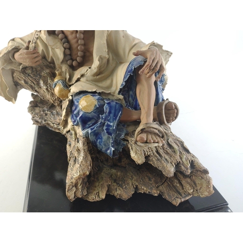 160 - Hand-made original SHIWAN JIGONG MONK with very fine detail and extremely fine porcelain detail in t... 