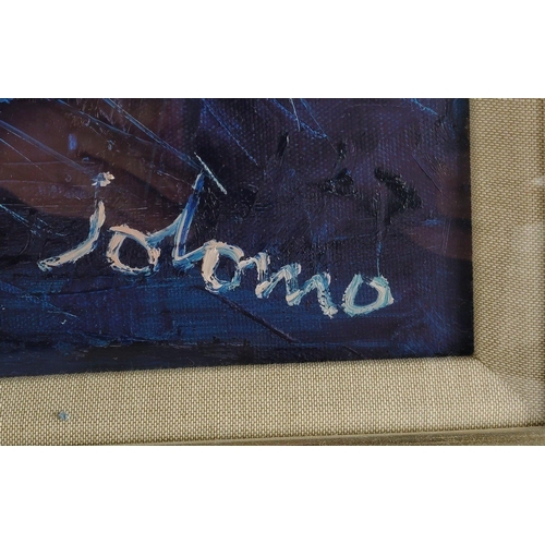 164 - IONA ABBEY INTEREST - An extra large JOLOMO - 'BIG VASE OF FLOWERS IN IONA ABBEY - ORIGINAL framed o... 