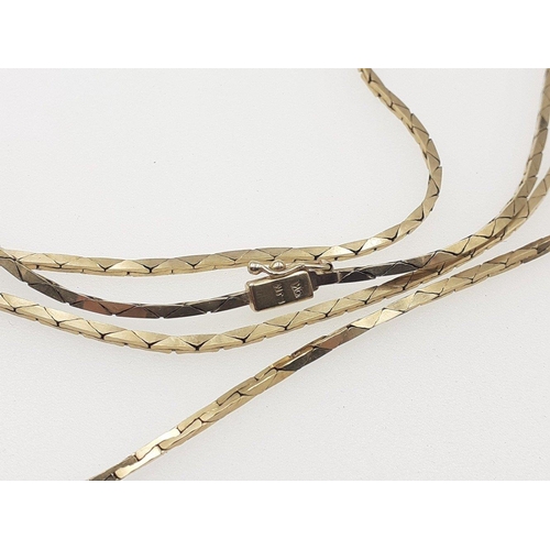 2 - A large 9K marked chain with security clasp. Weight  19g approx, 74cm long approx#2