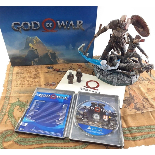 373 - SONY PS4 GOD OF WAR Collectors Edition which includes figurine, game disc, premium steel book etc. I... 