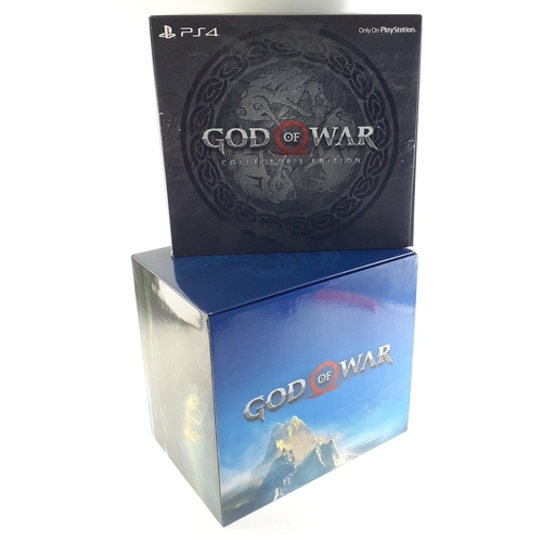 373 - SONY PS4 GOD OF WAR Collectors Edition which includes figurine, game disc, premium steel book etc. I... 