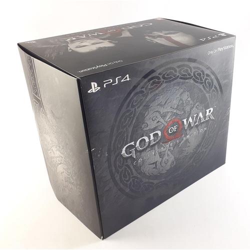 373 - SONY PS4 GOD OF WAR Collectors Edition which includes figurine, game disc, premium steel book etc. I... 